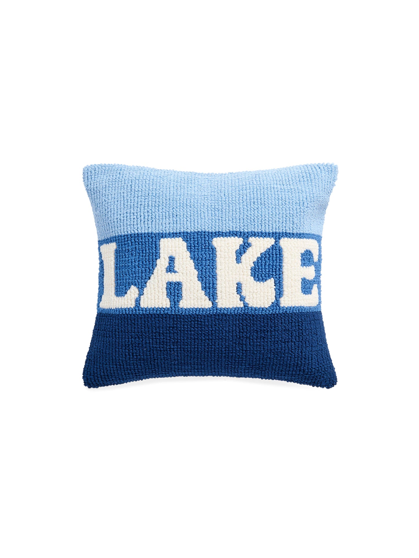 Blue "LAKE" Pillow