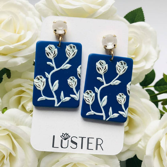 Rose Garden Floral Acrylic Earrings