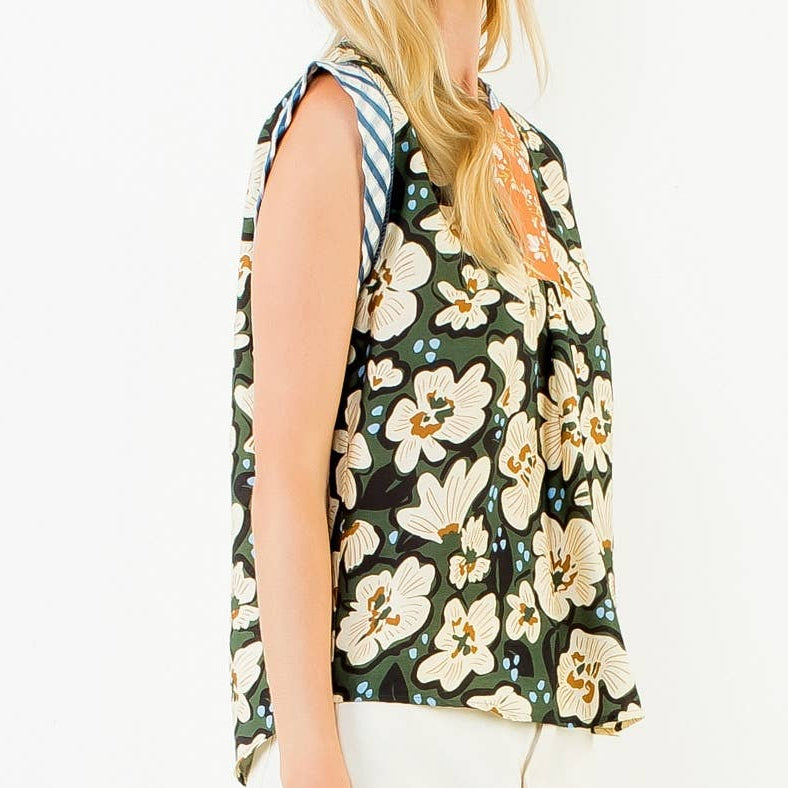 Multi Print Short Sleeve Top