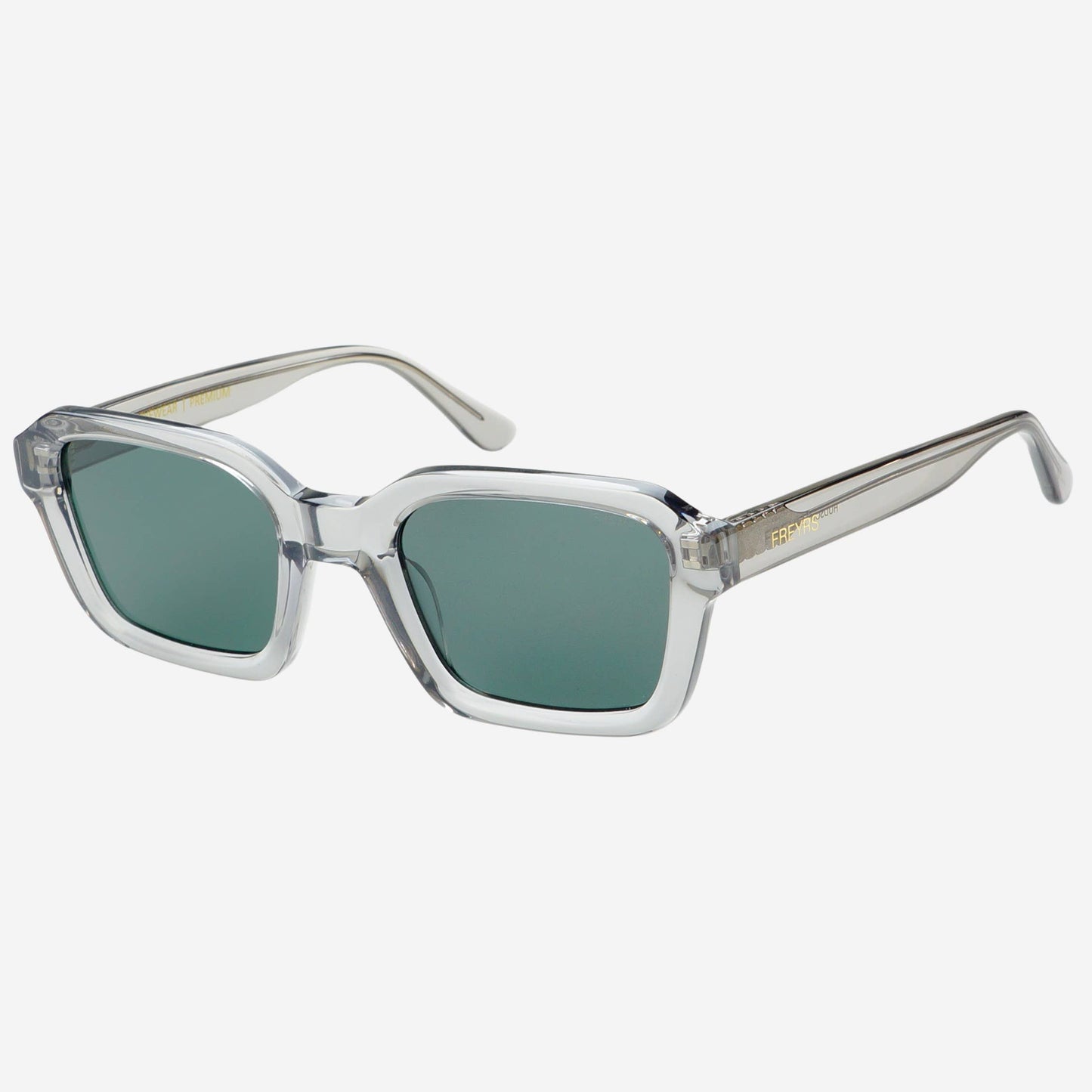 Hudson Acetate Unisex Rectangular Sunglasses: Gray