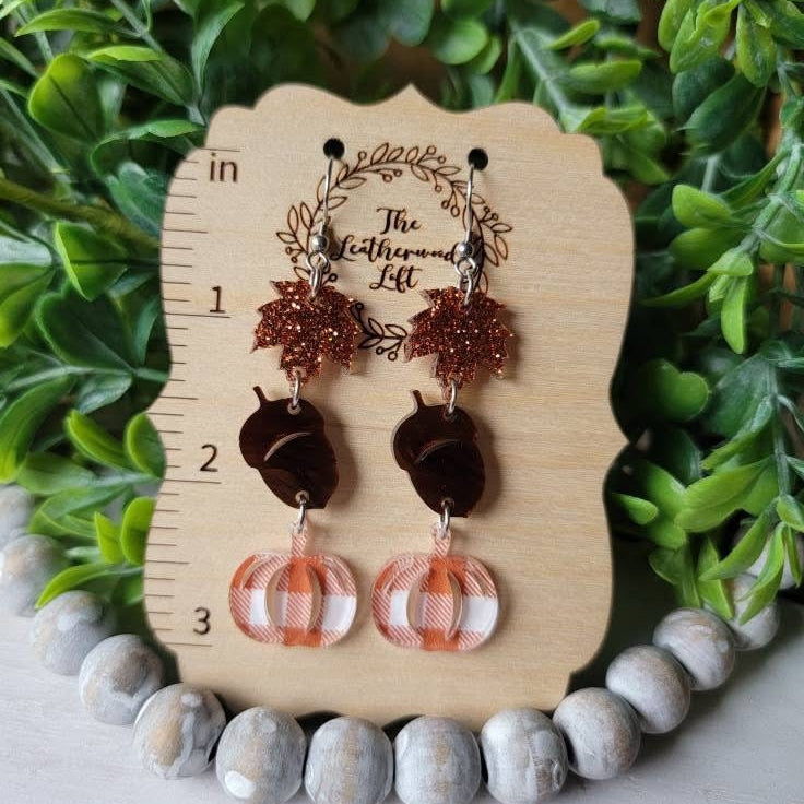 Fall Trio Acrylic Earrings
