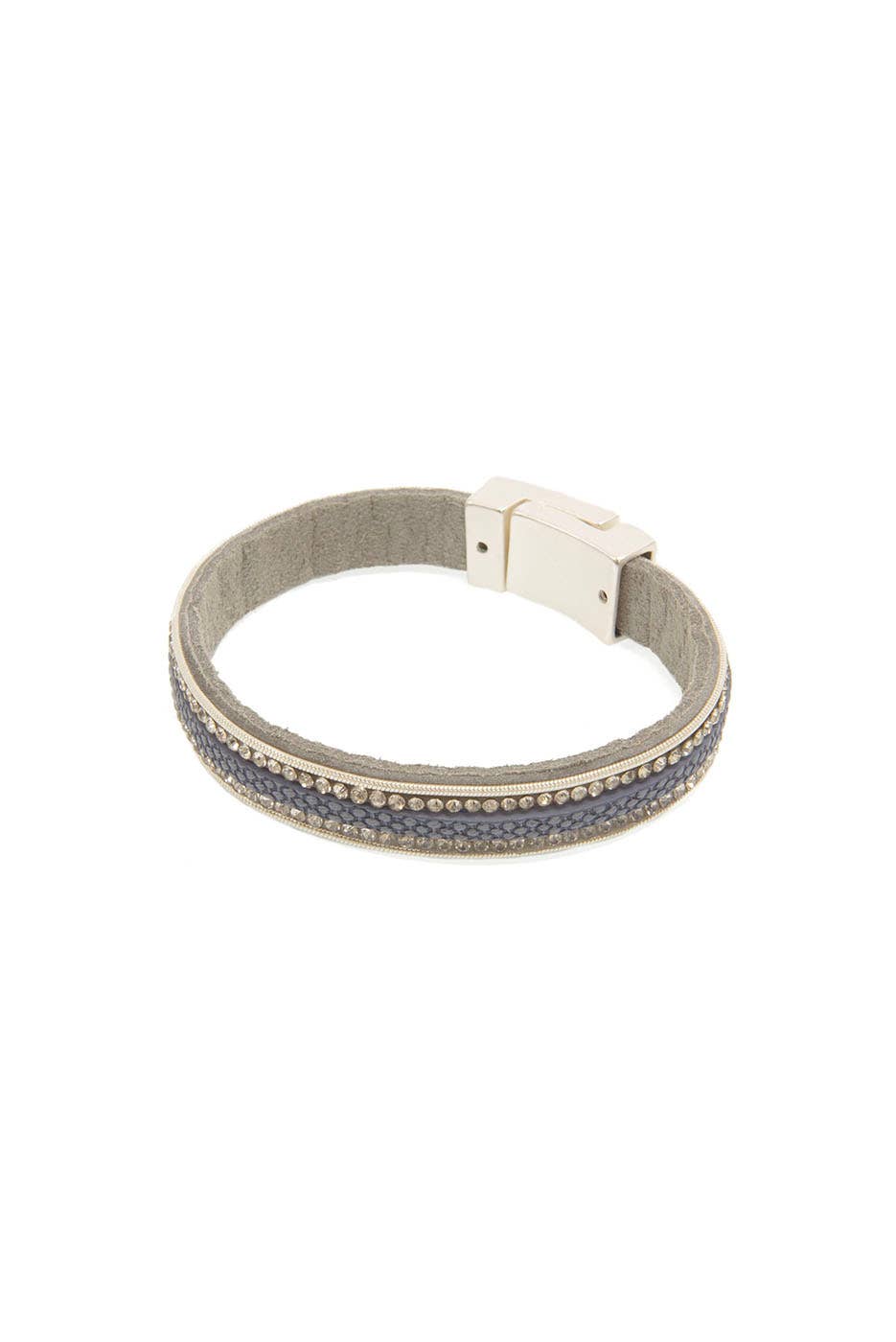 Leather w/Crystal Bracelet