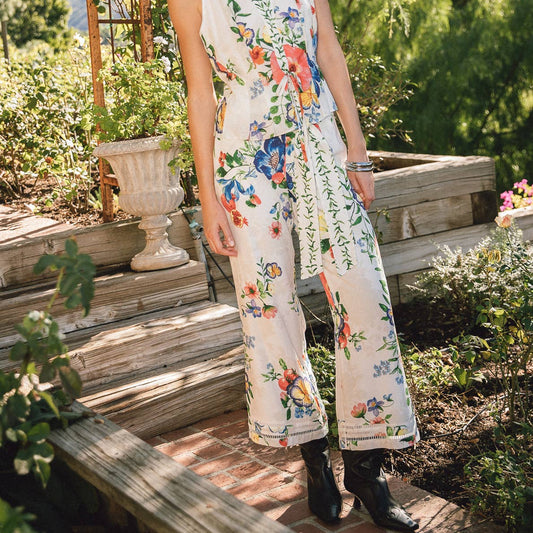 Floral Printed Wide Leg Pants