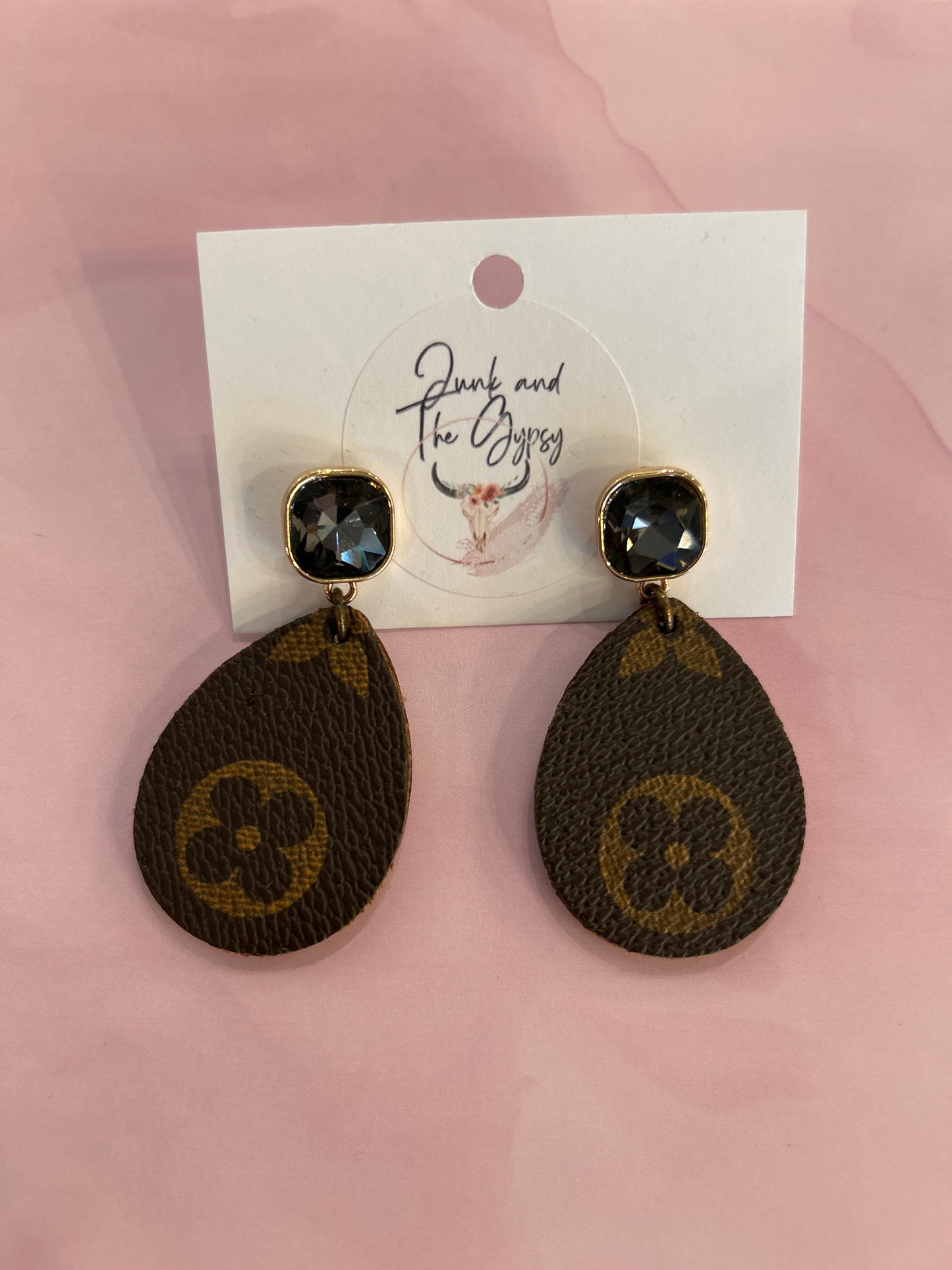 LV Teardrop Upcycled Earring