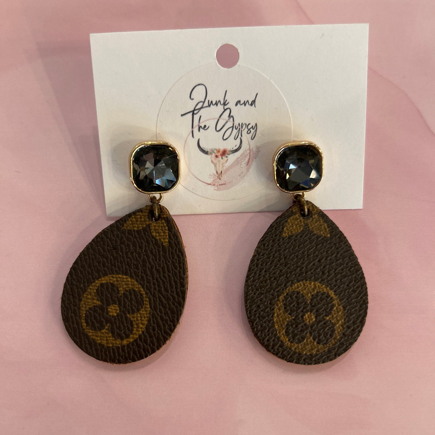 LV Teardrop Upcycled Earring