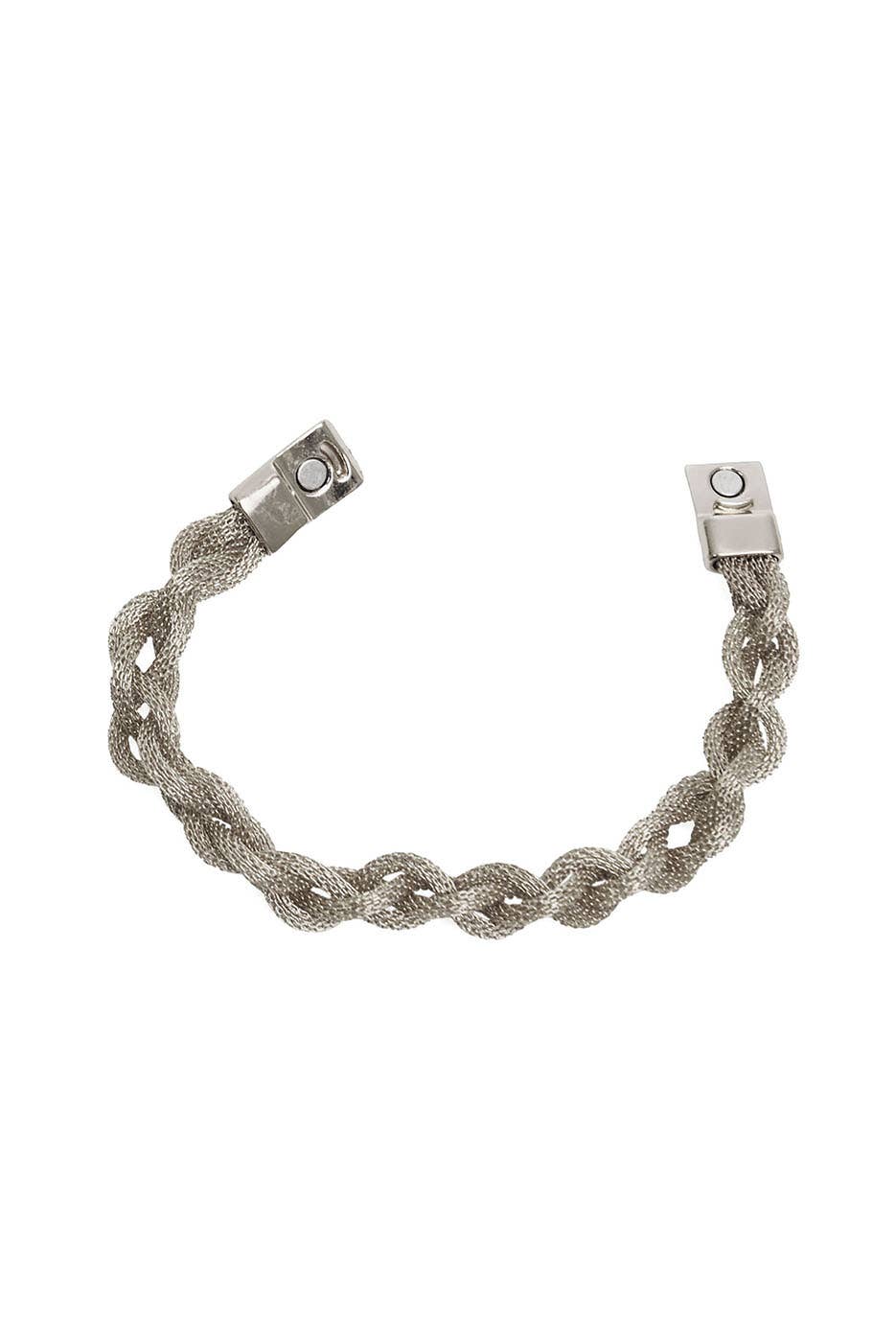 Silver Braided Mesh Bracelet
