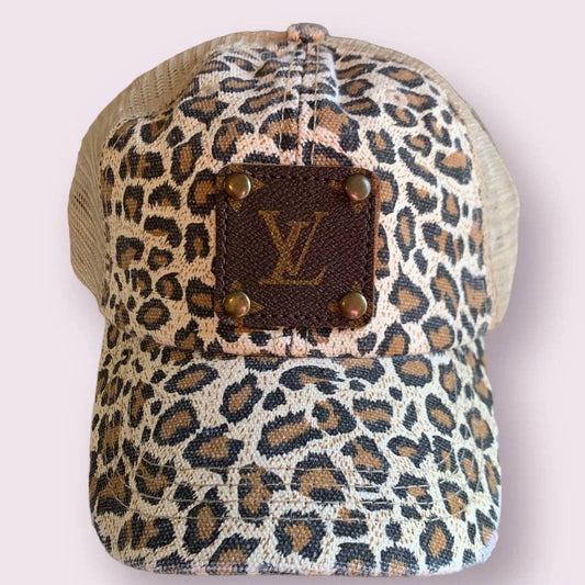 Uplcycled LV Leopard Repurposed Caps