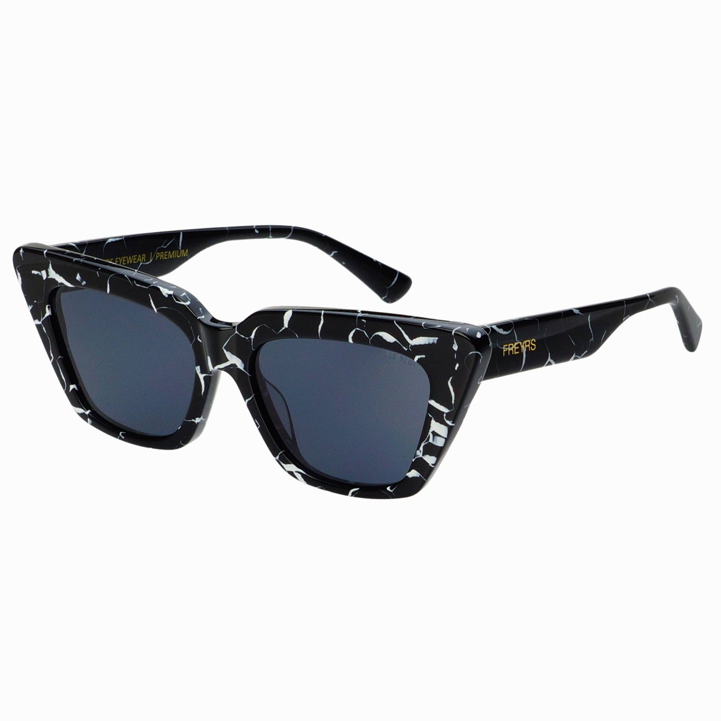 Vista Acetate Cat Eye Sunglasses: Black Marble