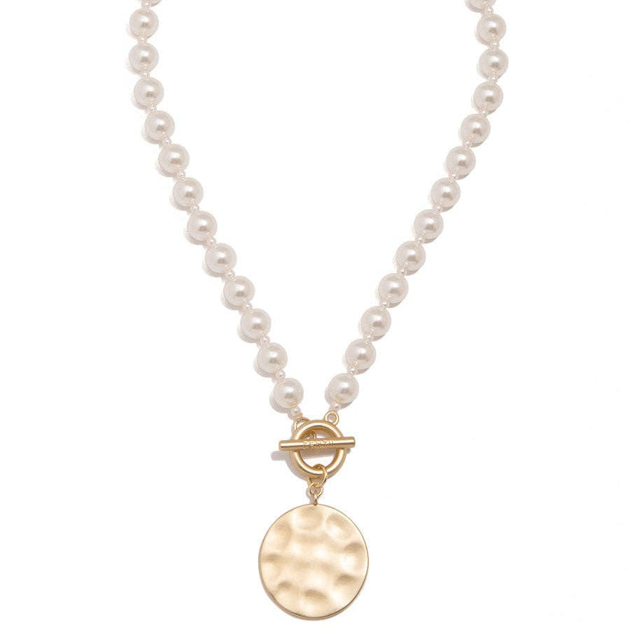 Pearl & Charm Collar Necklace