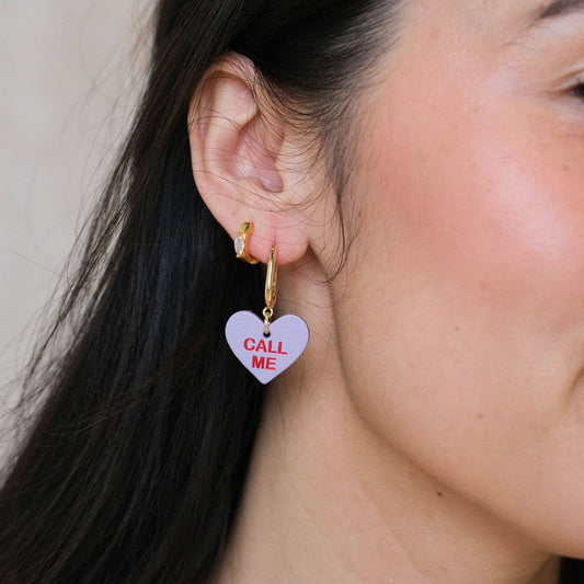 Lavender Conversation Heart Quinn: Gold