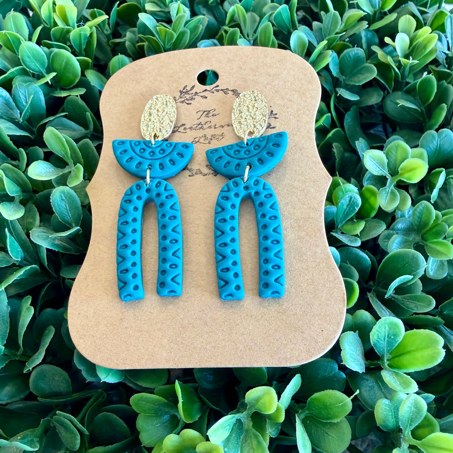 Teal Geo Dangles