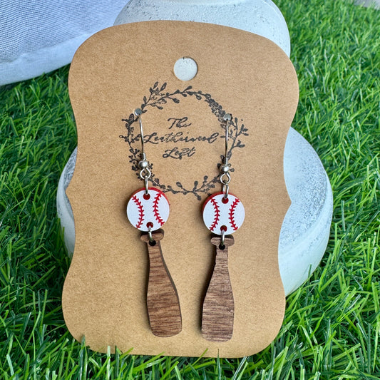 Bat and Ball Earrings