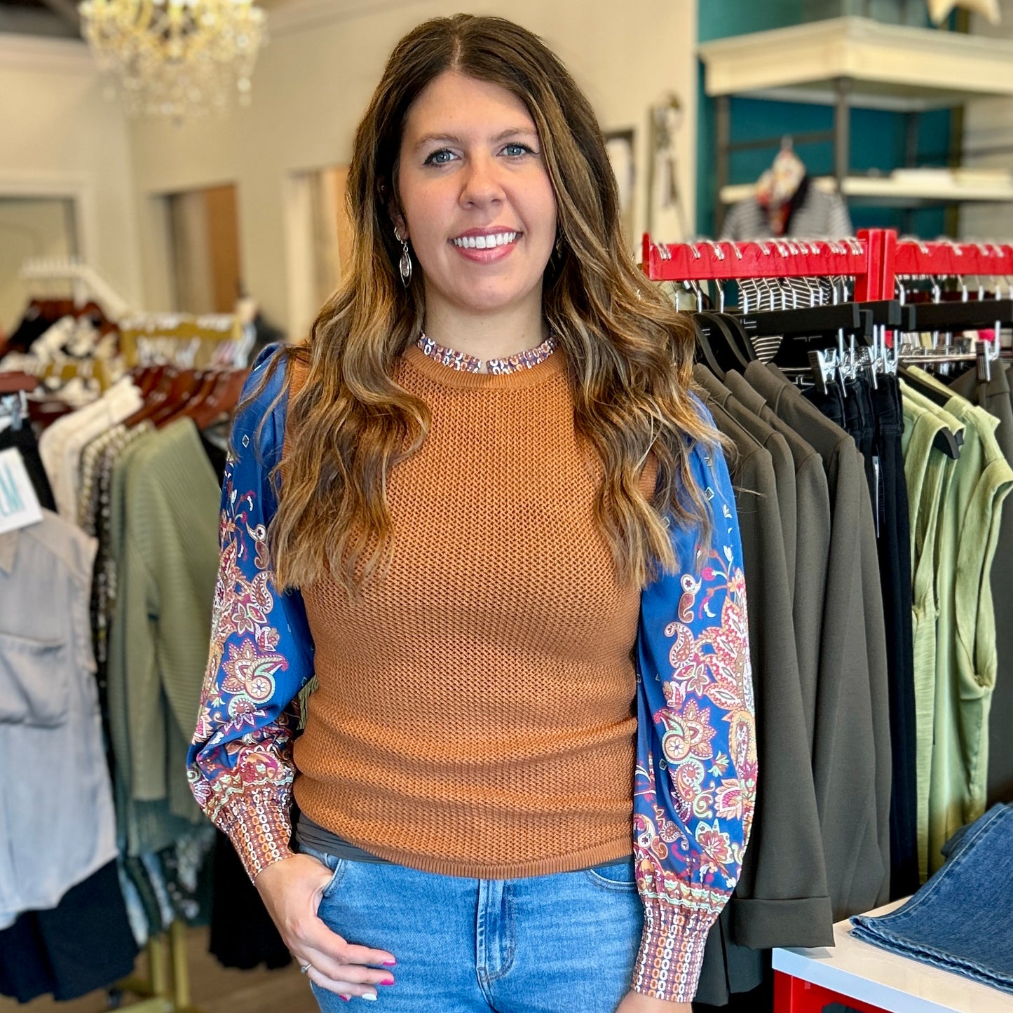 Combo Sweater Detachable Collar