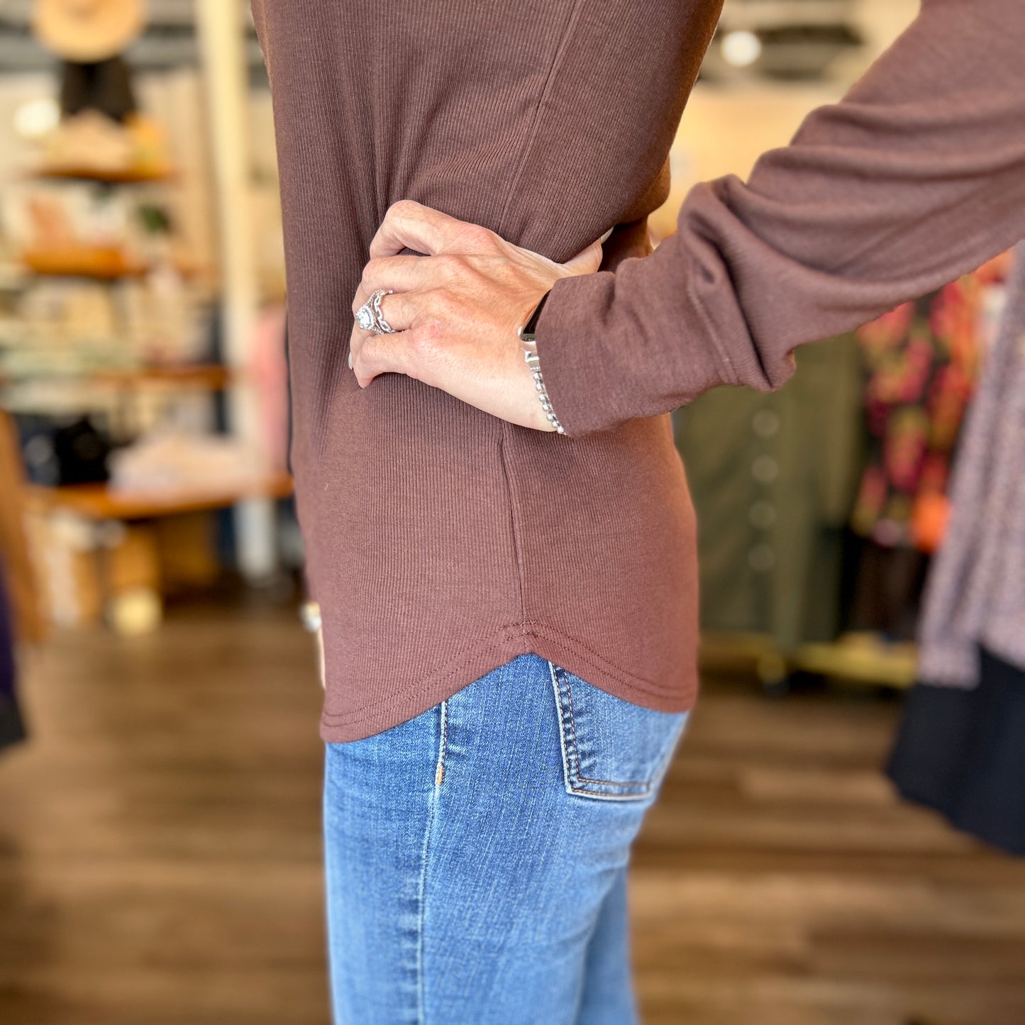 Chocolate Stacy Long Sleeve Tee