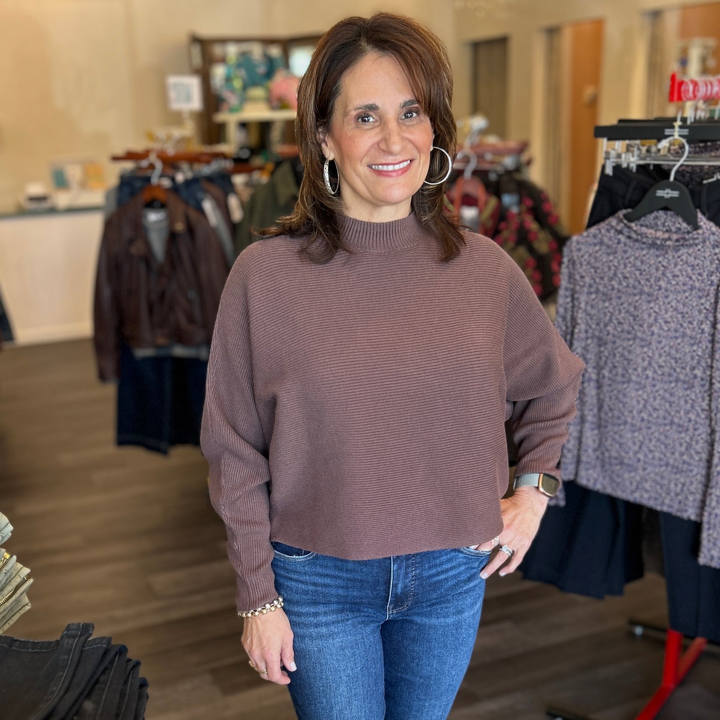 Espresso Dolman Sleeve