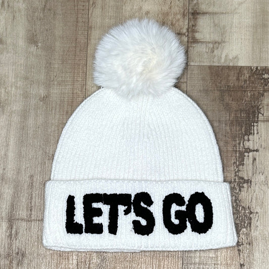 "Let's Go" Pom Beanie