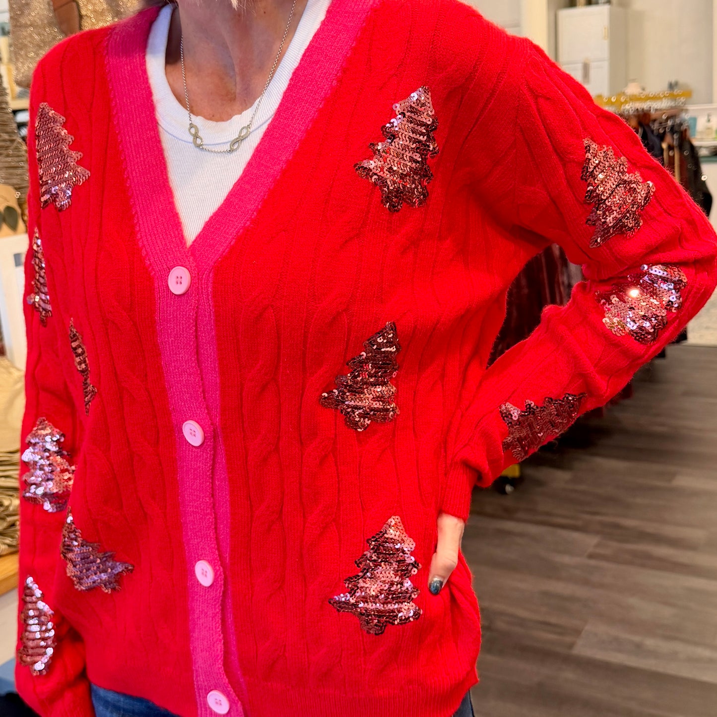 Tree's the Season Cardi