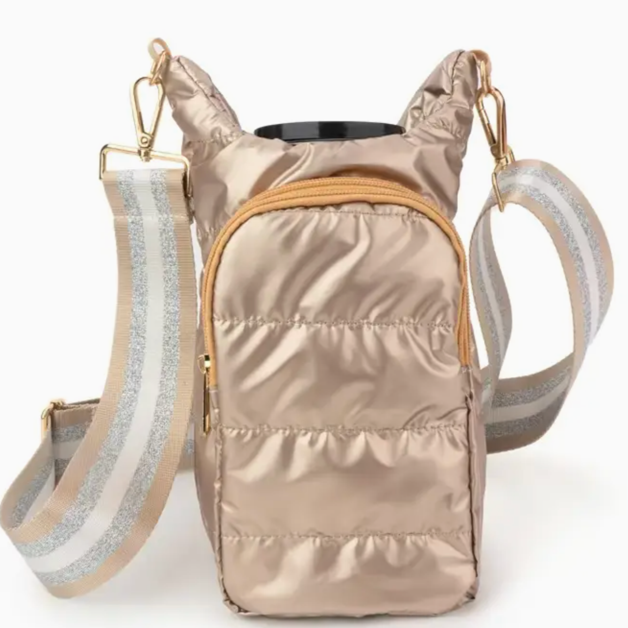Capri Tumbler Carrier Crossbody Gold