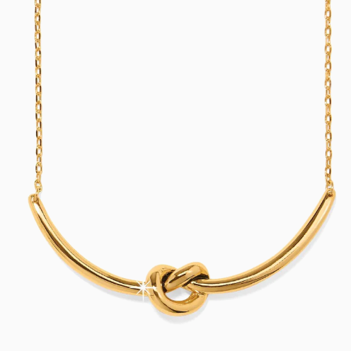 Interlok Single Knot Necklace in Gold
