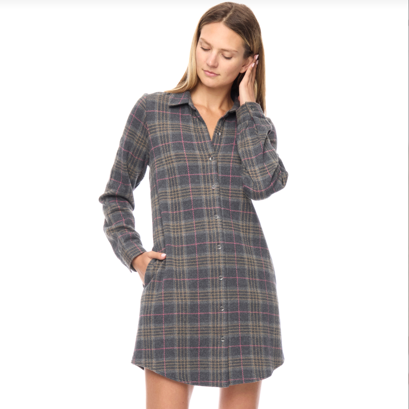 Lynden Knit Flannel Dress