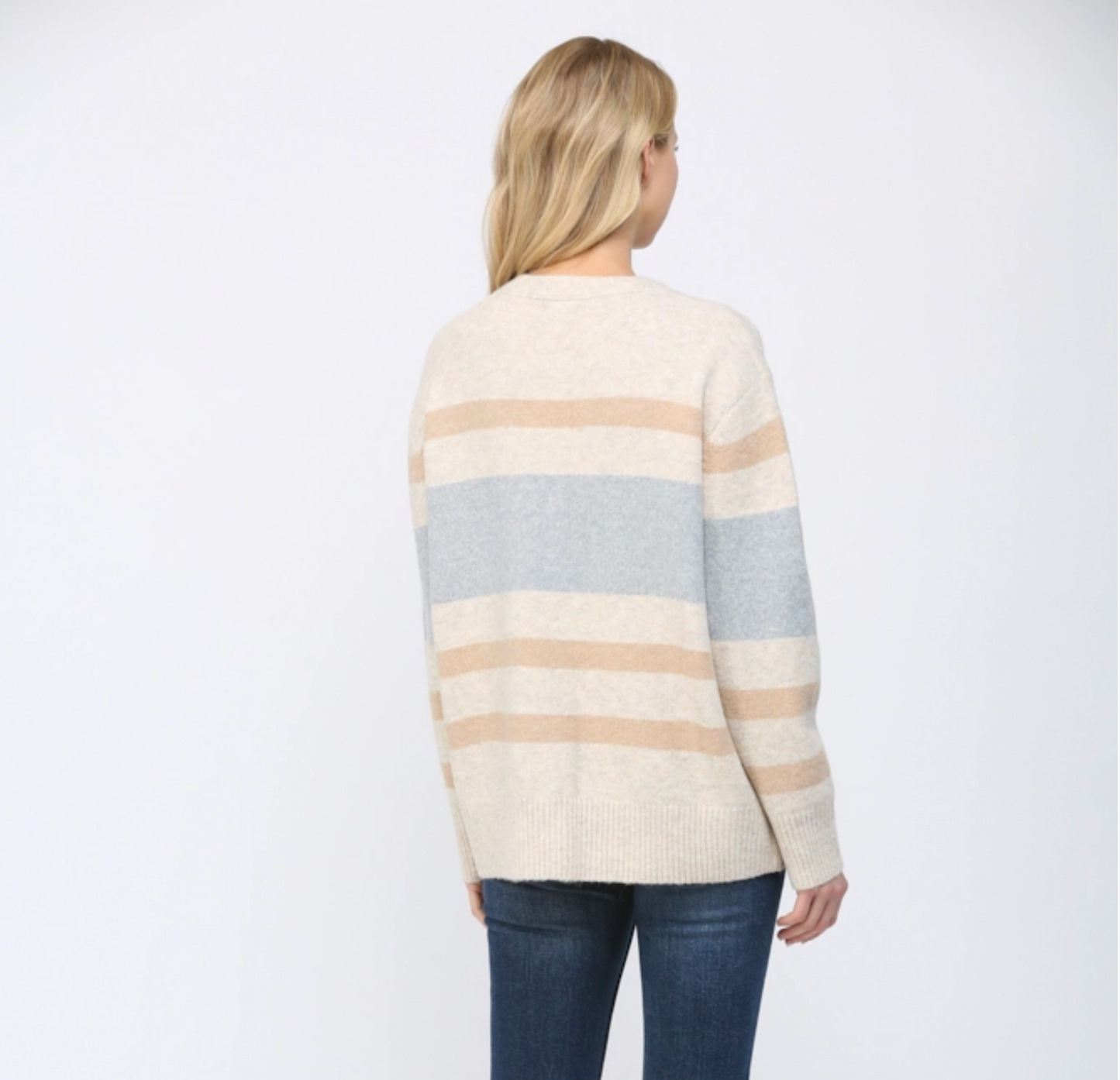 Oatmeal Striped Cardi