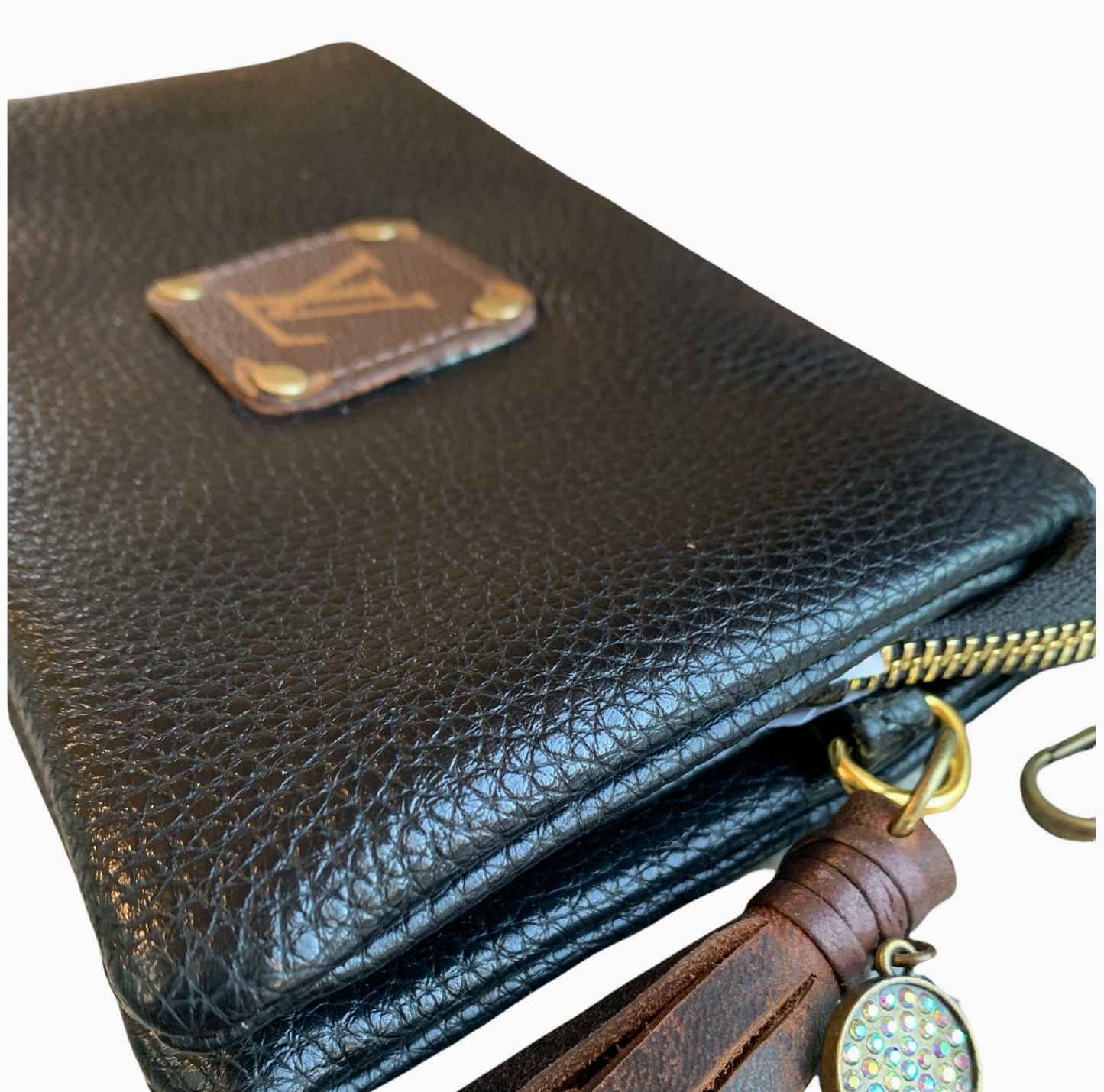 Black LV Repurposed Crossbody