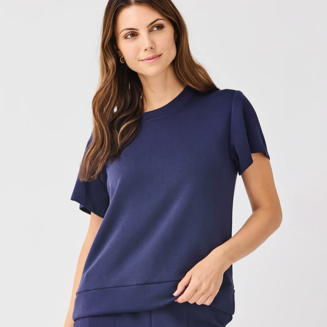 McKenzie Short Sleeve Top - Navy
