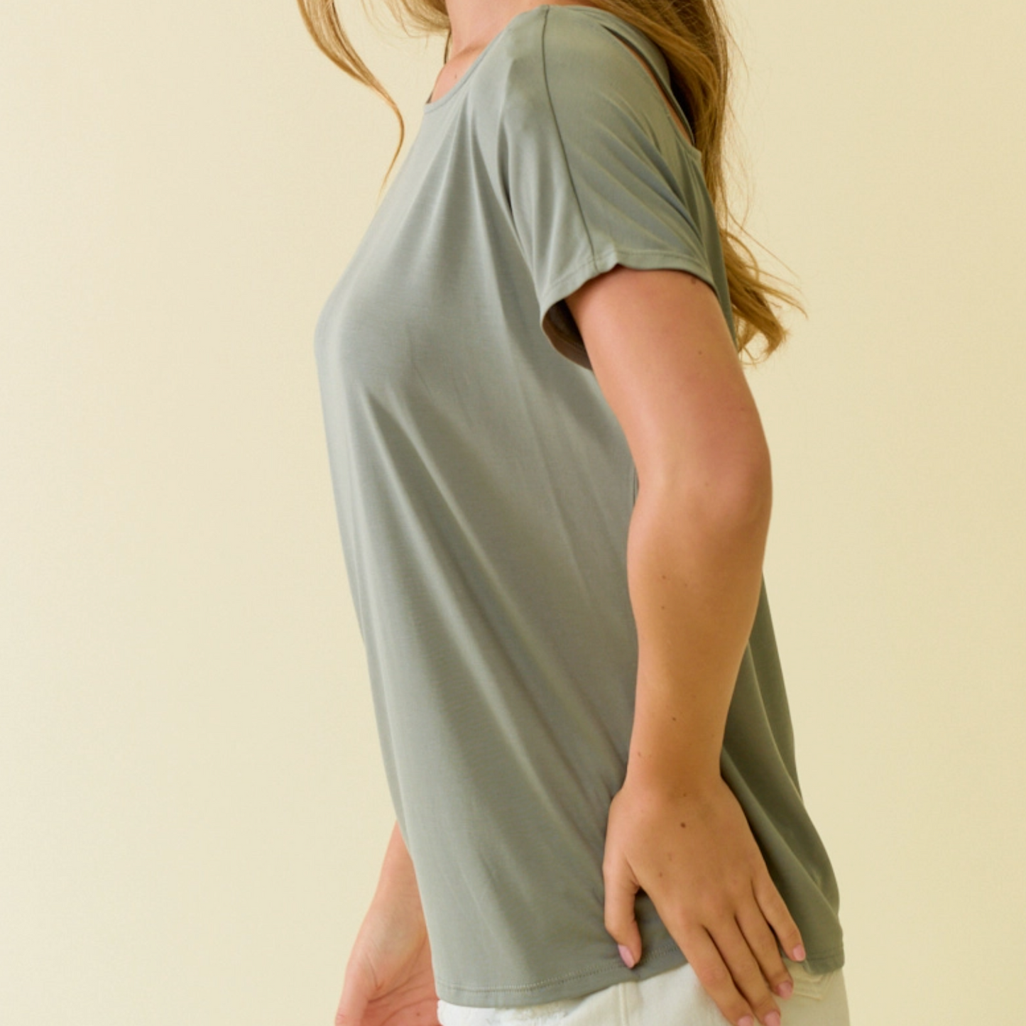 Oversized Cutout Back Top