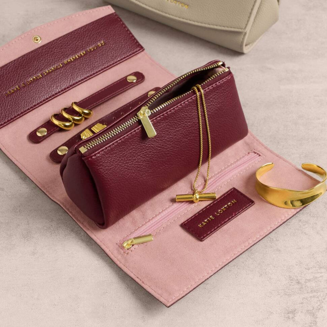 Travel Jewelry & Accessories Organizer-Cherry