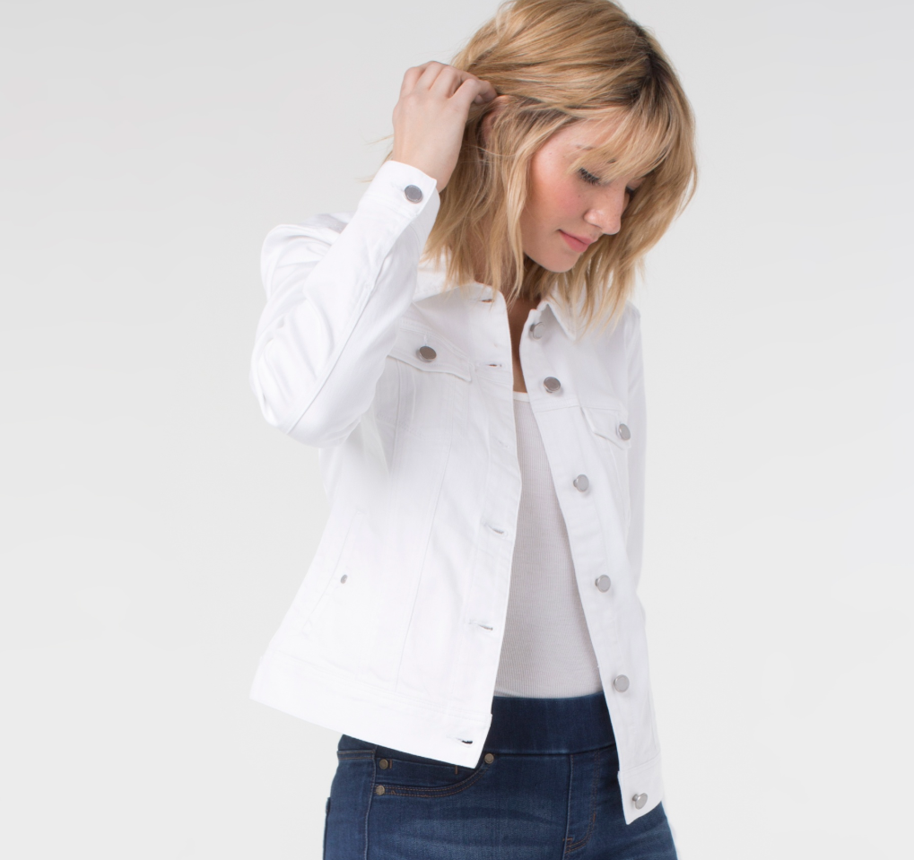 White classic jean jacket
