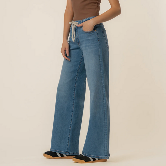 Kut Maya High Rise Tie Waist Denim