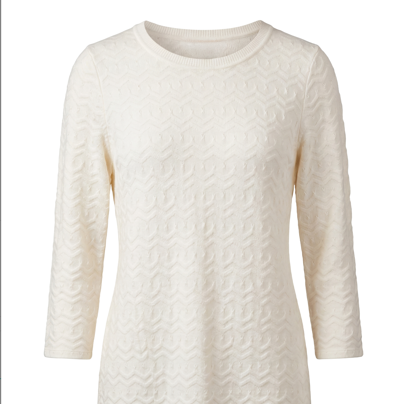 3/4 Sleeve Crew Neck Knit