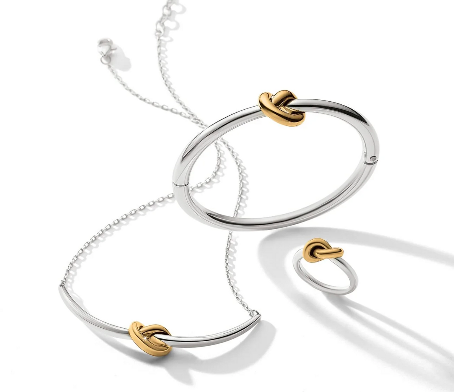 Interlok Single Knot Two Tone Hinged Bangle