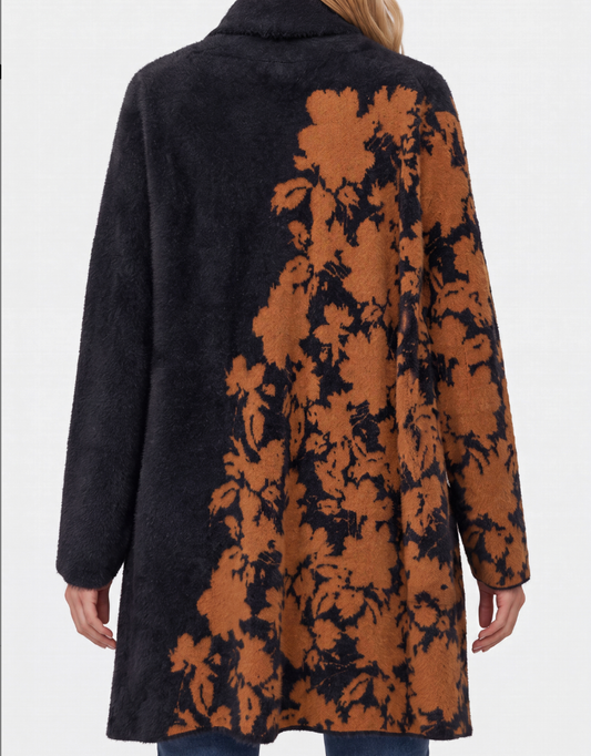 Long Slv Open Front Shawl Sweater Coat
