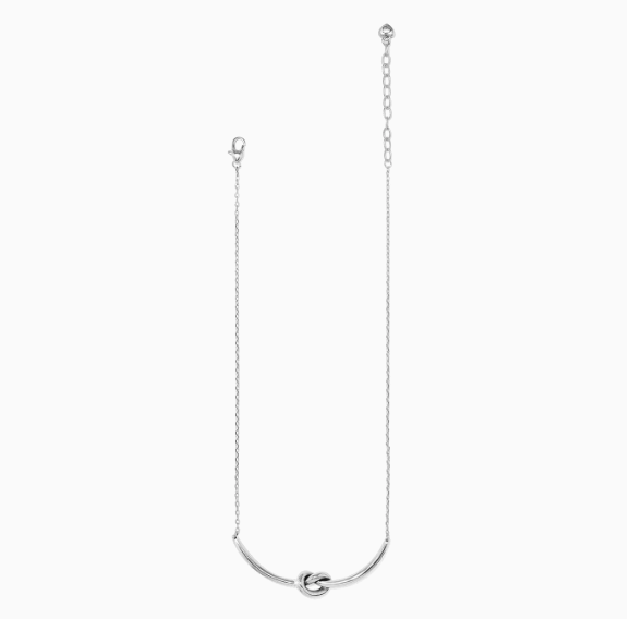 Interlok Single Knot Silver Necklace