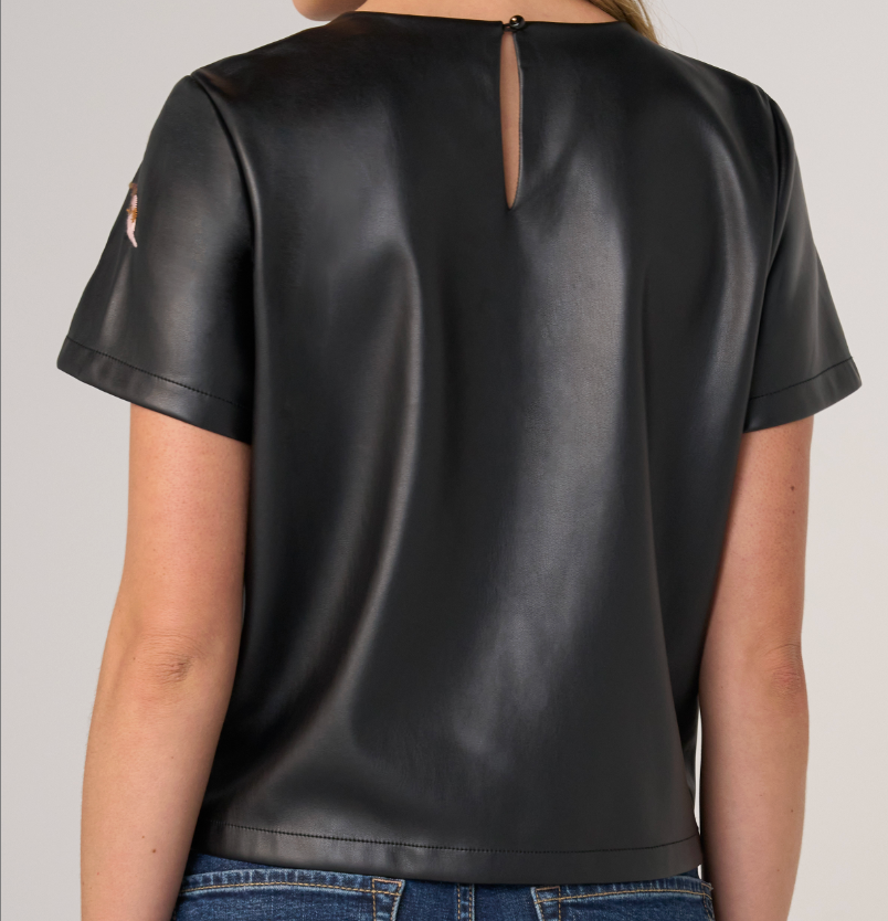 Short Slv Crew Neck Tee W/ Emb