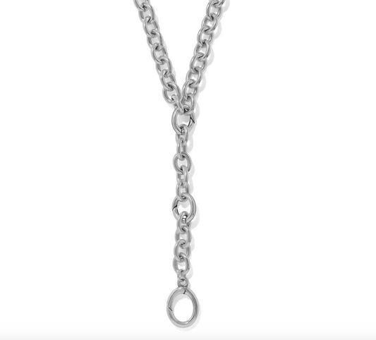 Luxe Y Shape Open Charm Ring Necklace