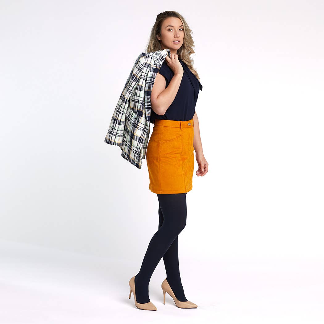 Navy Opaque Tights - Hipstik All-Day Comfort Legwear