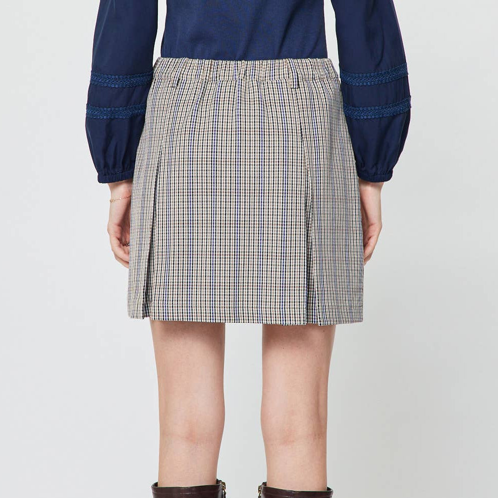 Plaid A-line Mini Skirt