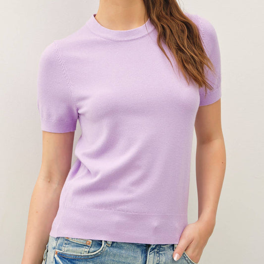 Basic Short Sleeve Sweater Top