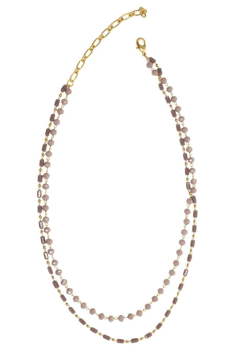 15+ Beaded 2 Row Necklace