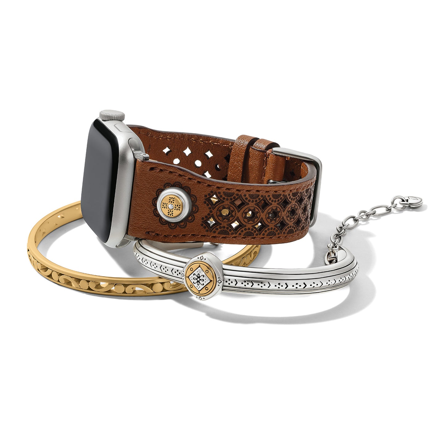 Mosaic Leather Watch Band