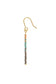 Aqua Long Bar w/ Aqua Beads Fishhook Earrings