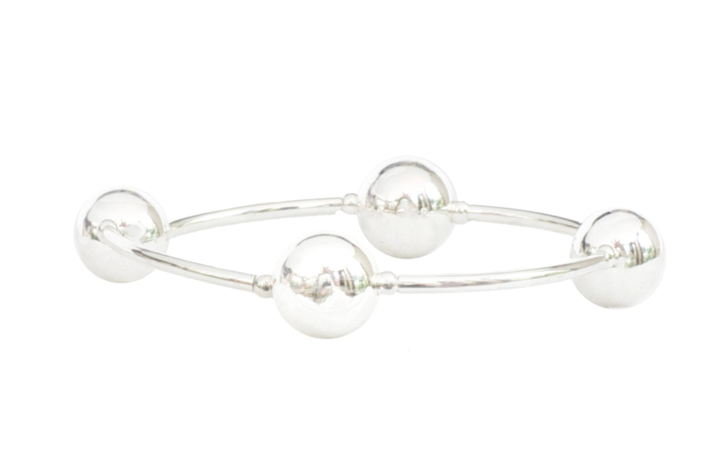 12mm All Sterling Silver Blessing Bracelet