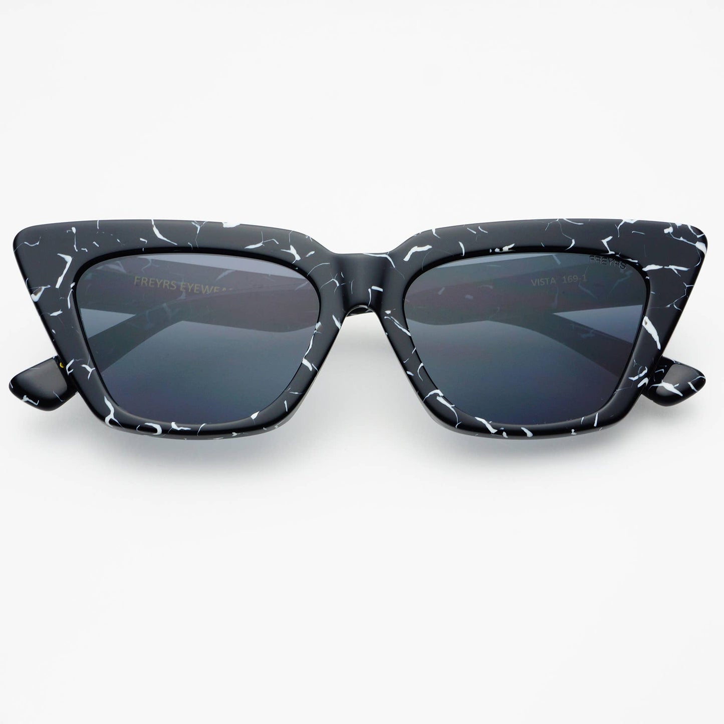 Vista Acetate Cat Eye Sunglasses: Black Marble