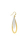 Mixed Metal Layered Teardrop Fishhook Earrings