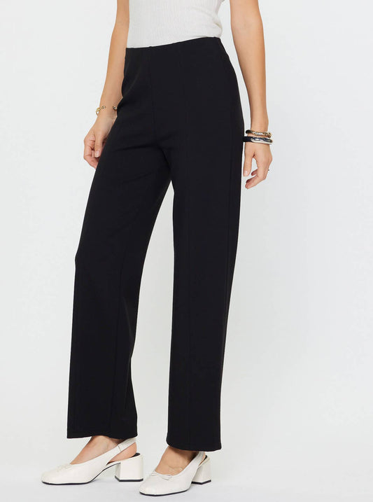 Black Straight Leg Ponte Pants