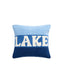 Blue "LAKE" Pillow