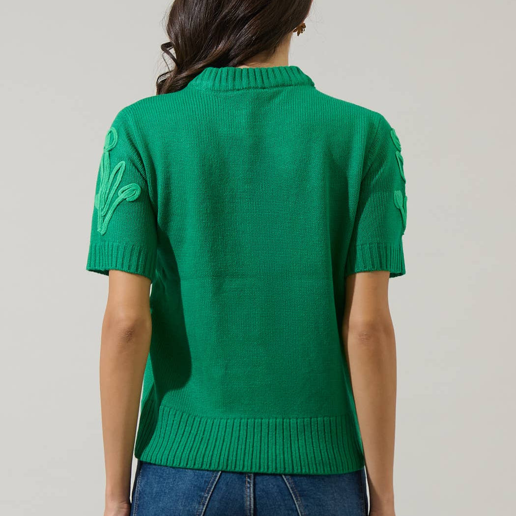 Winsley Floral Embroidered Sweater Top