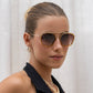 Weston Acetate Round Unisex Sunglasses : Light Tortoise / Brown